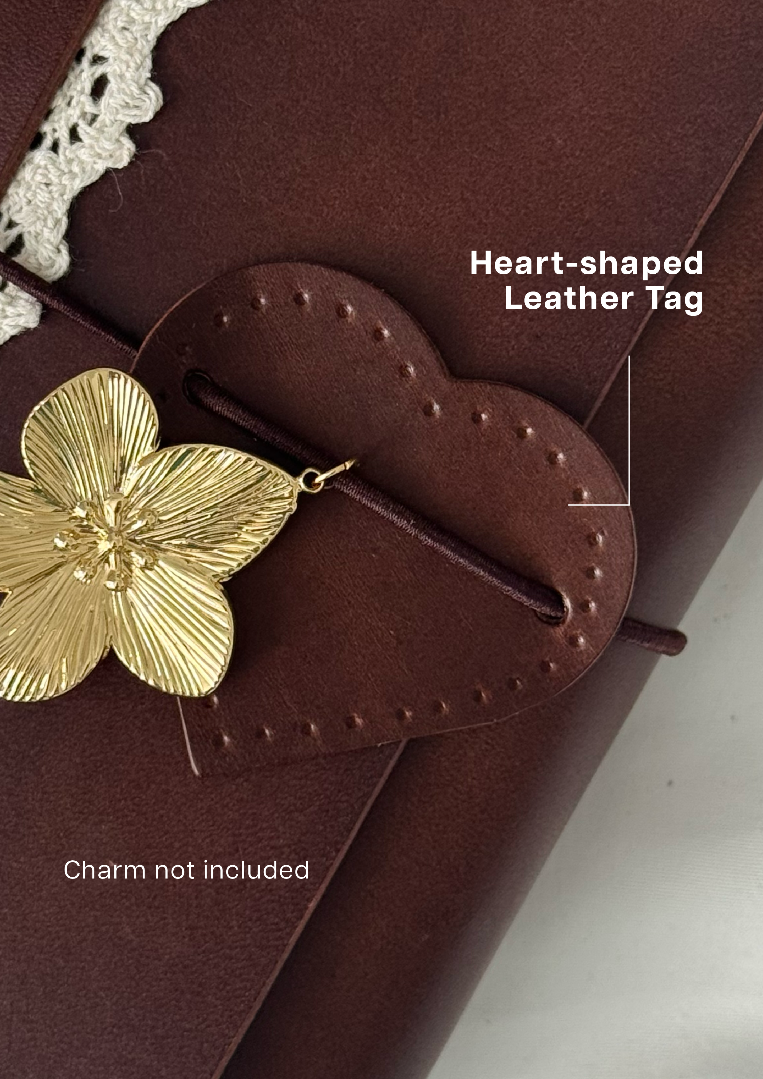 Heart Shape Leather Tag